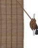 vidaXL Roleta z zasłonami brązowa 60 x 160 cm bambusowa Podgląd zdjęcia produktu 6