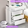 Intelligenter LED Nachttisch mit Ladestation,Weiß Front Produktbild-Vorschau 4