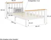 Homestyle4u Kinderbett 90x200 Weiß Natur Jugendbett Produktbild-Vorschau 7