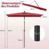 Parasol de balcon COSTWAY 210 x 140 cm, parasol de balcon Voir les images du produit 3