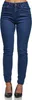 Tazzio Jeans skinny fit a vita alta da donna F107 Blu scuro Anteprima dell’immagine prodotto 4