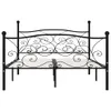 vidaXL Bettgestell mit Lattenrost Schwarz Metall 120 × 200 Produktbild-Vorschau 4