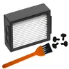 A set of vacuum cleaner replacement parts, including a filter, brush, and screws, is displayed against a white background. Voir les images du produit