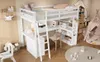 Lit mezzanine pour enfant 90 x 200 cm en pin, aggloméré et Voir les images du produit 8
