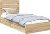 Aufbewahrungsbett Sonoma-Eiche 90 x 200 cm Holzwerkstoff Produktbild-Vorschau 1