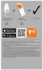 Diagram showing how a smart bulb, a smartphone app, and a checkmark combine to represent a smart home system. Produktbild-Vorschau