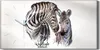 Wanduhr Uhr Wandbild Leinwand Geräuschlos 60x30 Zebra Wild Produktbild-Vorschau 1