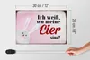 Holzschild Spruch 30x20cm Osterhase weiß wo Eier sind Produktbild-Vorschau 5