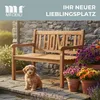 Gartenbank Teakholz 120 cm mit Motiv-Rückenlehne – massiv, Produktbild-Vorschau 2