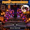 Halloween Spinne 125 cm, Riesenspinne mit lila LED, Produktbild-Vorschau 4