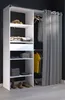 BARI Armoire non extensible blanc 1 tiroir - L 143,5 x P 48 Voir les images du produit 2