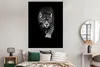 MuchoWow® Poster Tiere - Schwarz - Leopard - Weiß - Wild Produktbild-Vorschau 4