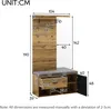 Set guardaroba MODFU in effetto legno con specchio, panca Anteprima dell’immagine prodotto 10