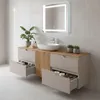 RODAN | Waschbeckenunterschrank - Beige und Braun - 160 cm Produktbild-Vorschau 3