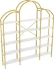 MODFU Vitrine Ouverte avec Cadre en Métal Doré et 5 Niveaux Voir les images du produit 8