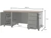 Set ufficio ASSIA verde scuro e legno – Scrivania 180 cm + Anteprima dell’immagine prodotto 7