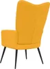 Fauteuil relax jaune moutarde velours Voir les images du produit 5
