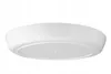 A white plastic plant pot with a saucer, shown from a low angle against a white background. Podgląd zdjęcia produktu