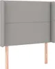 vidaXL Kopfteil mit Ohren Hellgrau 103x16x118/128 cm Stoff Produktbild-Vorschau 1