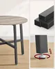 Collage showing details of a round dining table. Náhled obrázku produktu