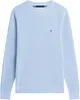 Pull col rond Tommy Hilfiger, bleu clair, texture Voir les images du produit 5