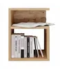 A wooden bedside table with books and glasses on it. Podgląd zdjęcia produktu