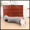 Katzentunnel Spieltunnel Katzenspielzeug 2in1 Kuscheltunnel Produktbild-Vorschau 3