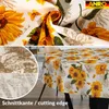 Tischdecke Landhaus Sonnenblumen Orange Rund 100cm Produktbild-Vorschau 3