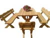 Massives Gartenmöbel-Set IM aus Holz – Tisch + 2 Bänke mit Produktbild-Vorschau 6