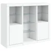Sideboards mit LED-Leuchten 3 Stk. Weiß Holzwerkstoff Produktbild-Vorschau 5