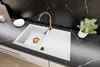 Granitspüle Küchenspüle mit Siphon und Armatur Gold Produktbild-Vorschau 5