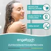 A woman is showering while marketing text and icons are displayed on the right side of the image. Anteprima dell’immagine prodotto