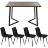 Flieks Table de salle à manger avec 4 chaises, Groupe de Voir les images du produit 2