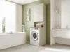 A modern bathroom with a bathtub, washing machine, and vanity. Náhľad obrázku produktu