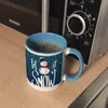 Let it Snow Kaffeebecher Hellblau mit süßem Schneemann und Produktbild-Vorschau 5