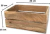Holz Kiste natürlich braun 36 x 25cm vintage Produktbild-Vorschau 4