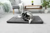 A dog is resting on a dog bed in a living room. Náhľad obrázku produktu