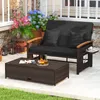 COSTWAY 3in1 Polyrattan Lounge Möbel Set, Gartenmöbel Produktbild-Vorschau 2