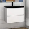 Waschtisch mit Unterschrank 60cm Alast Badmöbel Set Weiß Produktbild-Vorschau 1