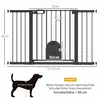 PawHut Hondenpoort, beschermingshek, deurhek, staal, zwart Productafbeelding-voorbeeld 3
