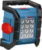 A blue and black Bosch work light with multiple LED lights. Voir les images du produit