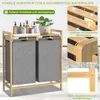 XMTECH Wäschekorb, 2 Fächer 36L Wäschesammler,Wäschekorb Produktbild-Vorschau 4