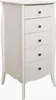 A white five-drawer chest of drawers. Produktbild-Vorschau