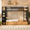 Letto a castello 90 x 200 cm con 4 cassetti, ripiani, Anteprima dell’immagine prodotto 4