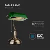 Starožitná stolní lampa se zeleným skleněným stínidlem Náhled obrázku produktu 15