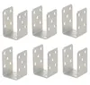 Aqbau 6er Set U-Pfostenträger zum Aufschrauben 70 mm – Produktbild-Vorschau 1