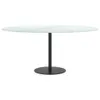 vidaXL Tischplatte Weiß Ø90x1 cm Hartglas in Marmoroptik Produktbild-Vorschau 1