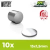 Green Stuff World -  Neodym-Magnete 15x1,5mm 10 Stk, N52 Produktbild-Vorschau 2