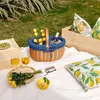 Creative Home Duży Kosz Wiklinowy Piknikowy z Granatowym Podgląd zdjęcia produktu 8