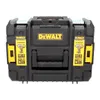 A black DeWalt tool case with yellow and blue accents, featuring the DeWalt logo and product information labels. Produktbild-Vorschau